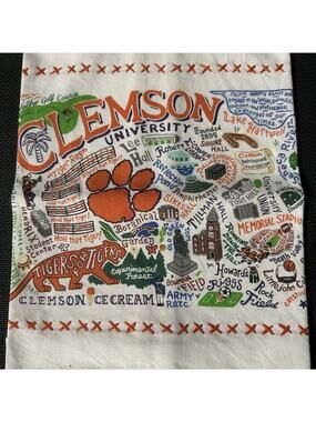 Vintage Catstudio Collegiate Collection Dish Hand Bar Towel - CLEMSON